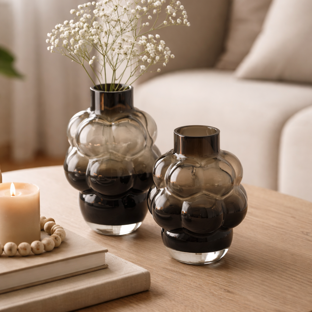 Glas Vasen Set "Traubenvase"
