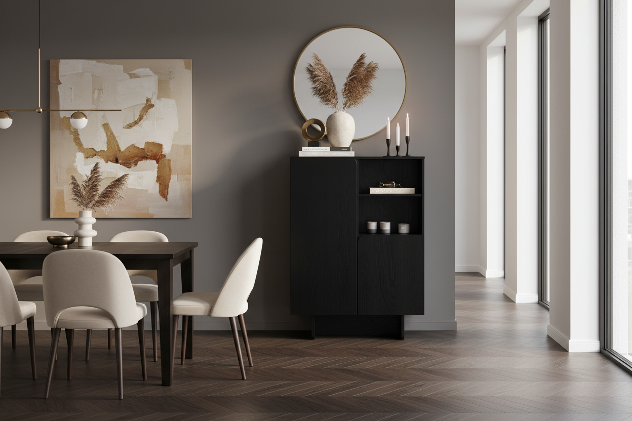 Highboard Tyresö Schwarz Lifestyle