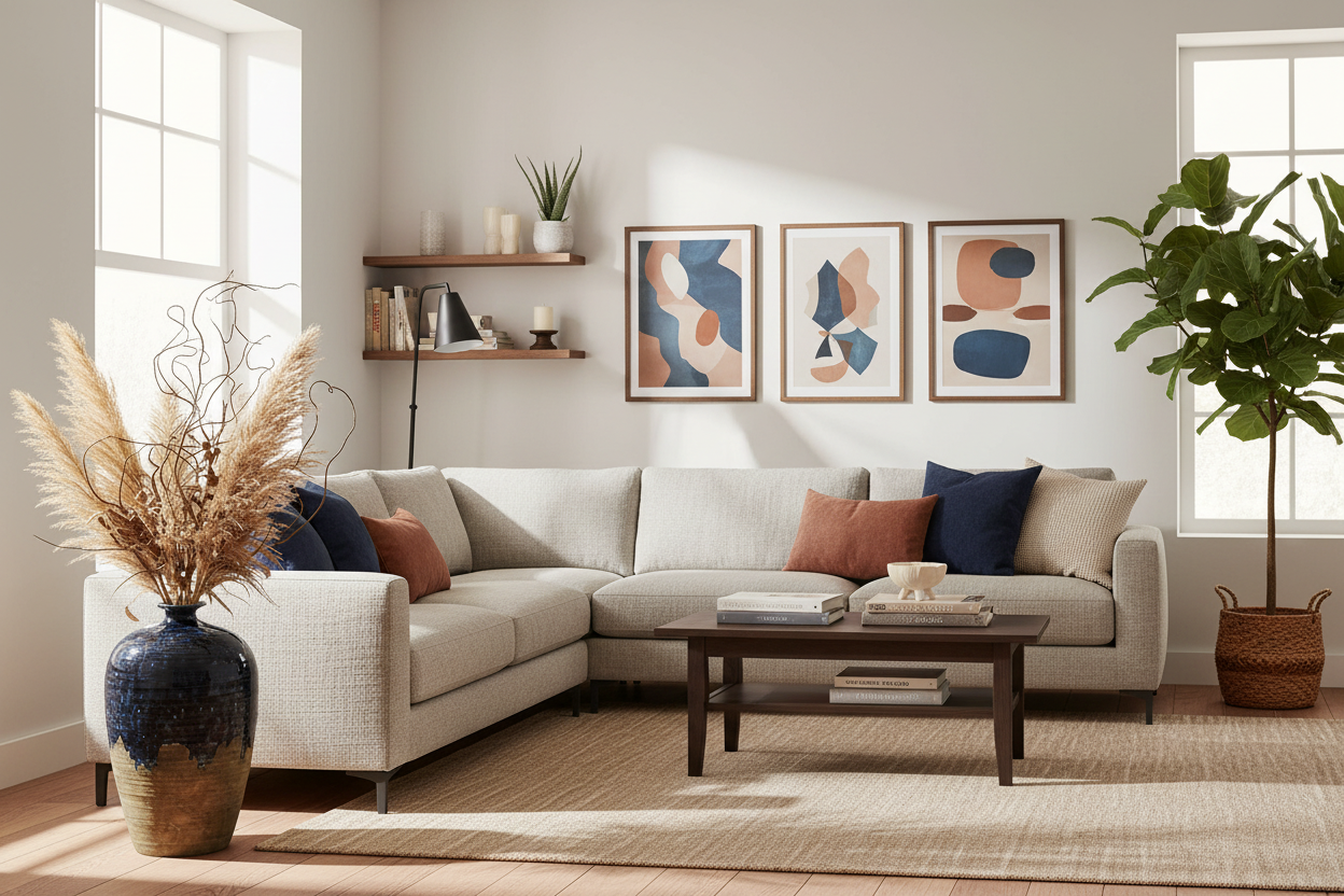 Keramik Vase Sapphire Sand Lifestyle - natürliche Platzierung