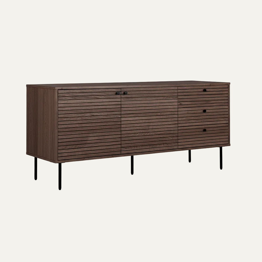 Sideboard Kyoto Dunkelbraun - von der anderen Seite