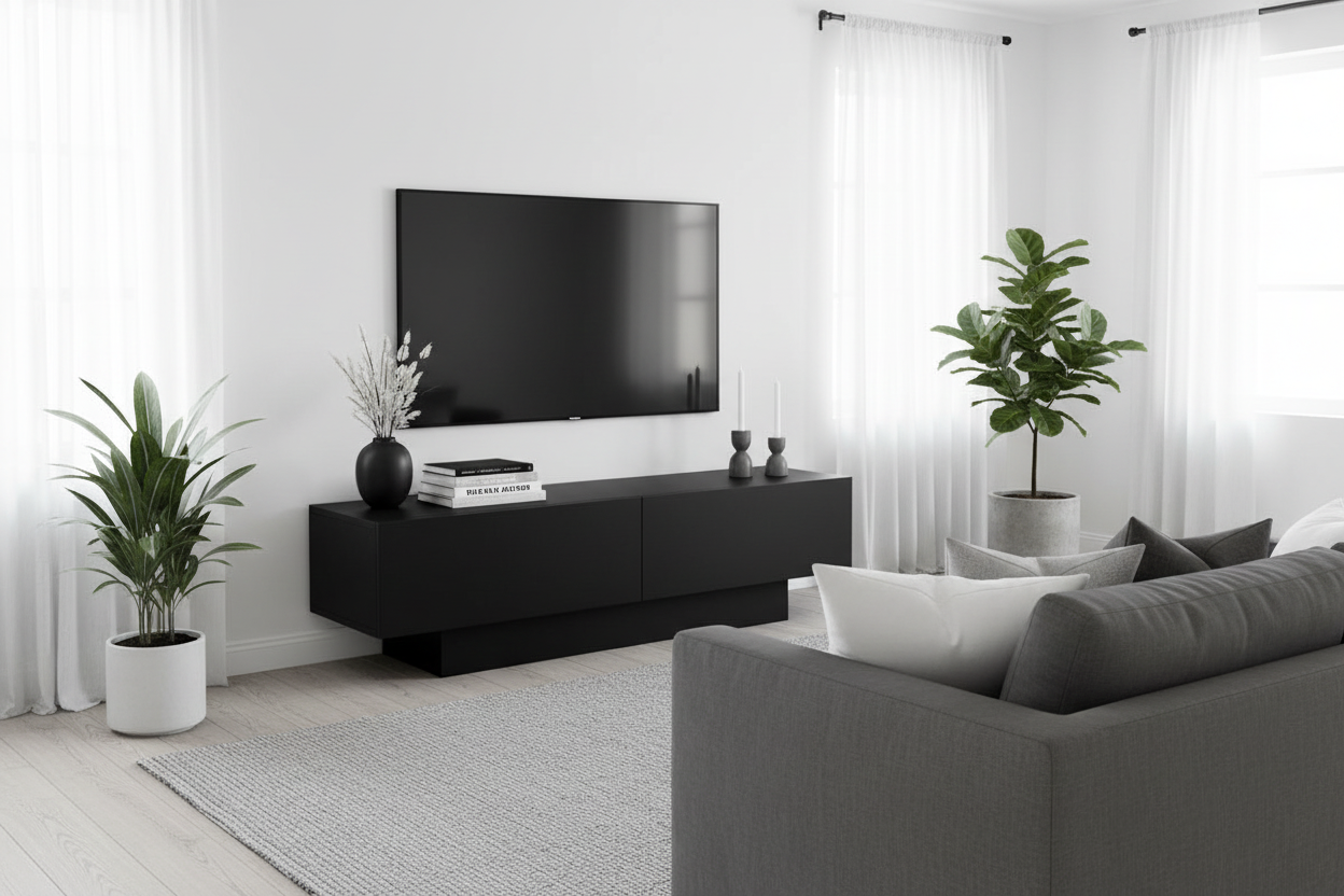 TV-Kommode Cuenca Schwarz Lifestyle