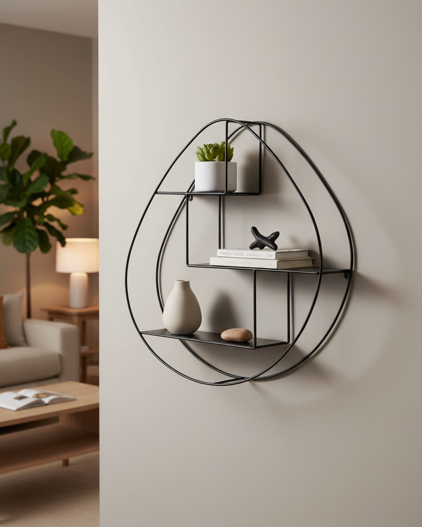 Wandregal Wrexham aus Metall