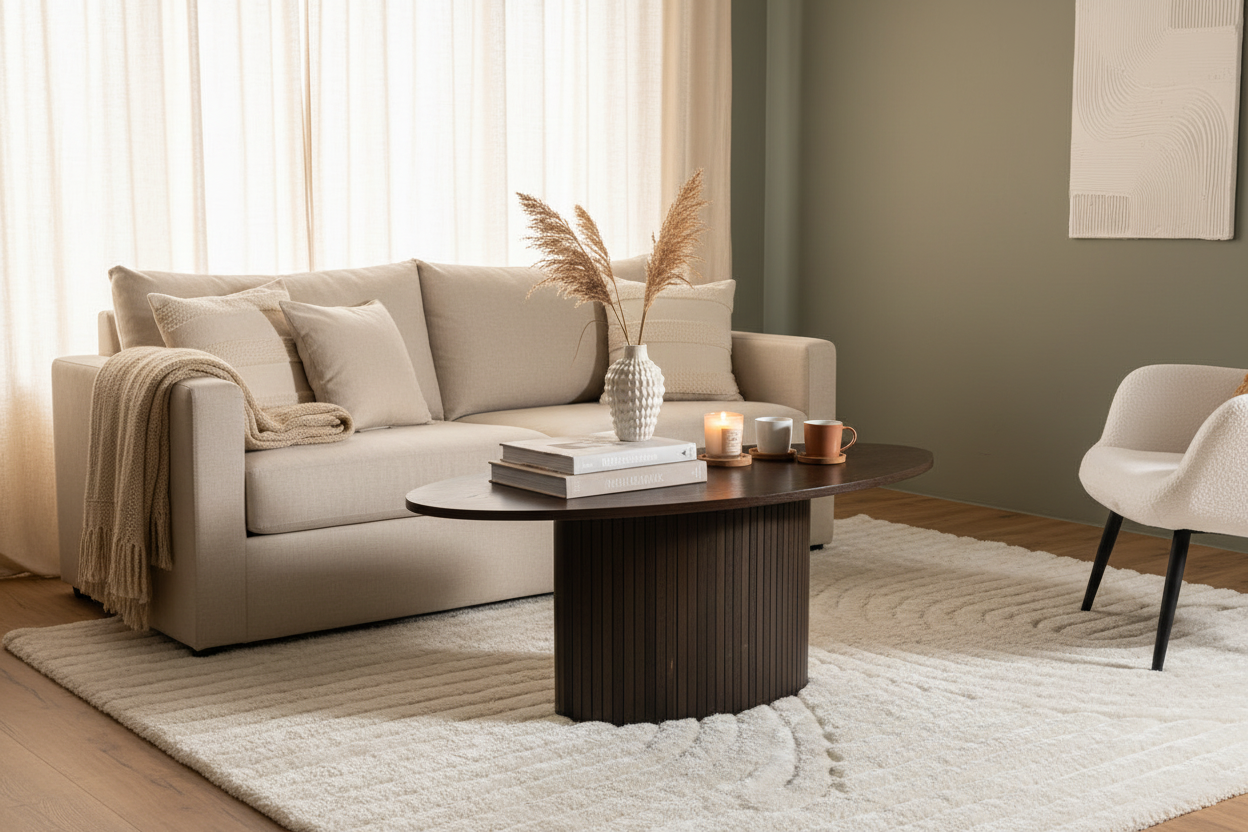 Bianca Couchtisch Oval - Lifestyle
