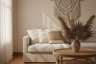 Kissenbezug Raffia Wohnzimmer