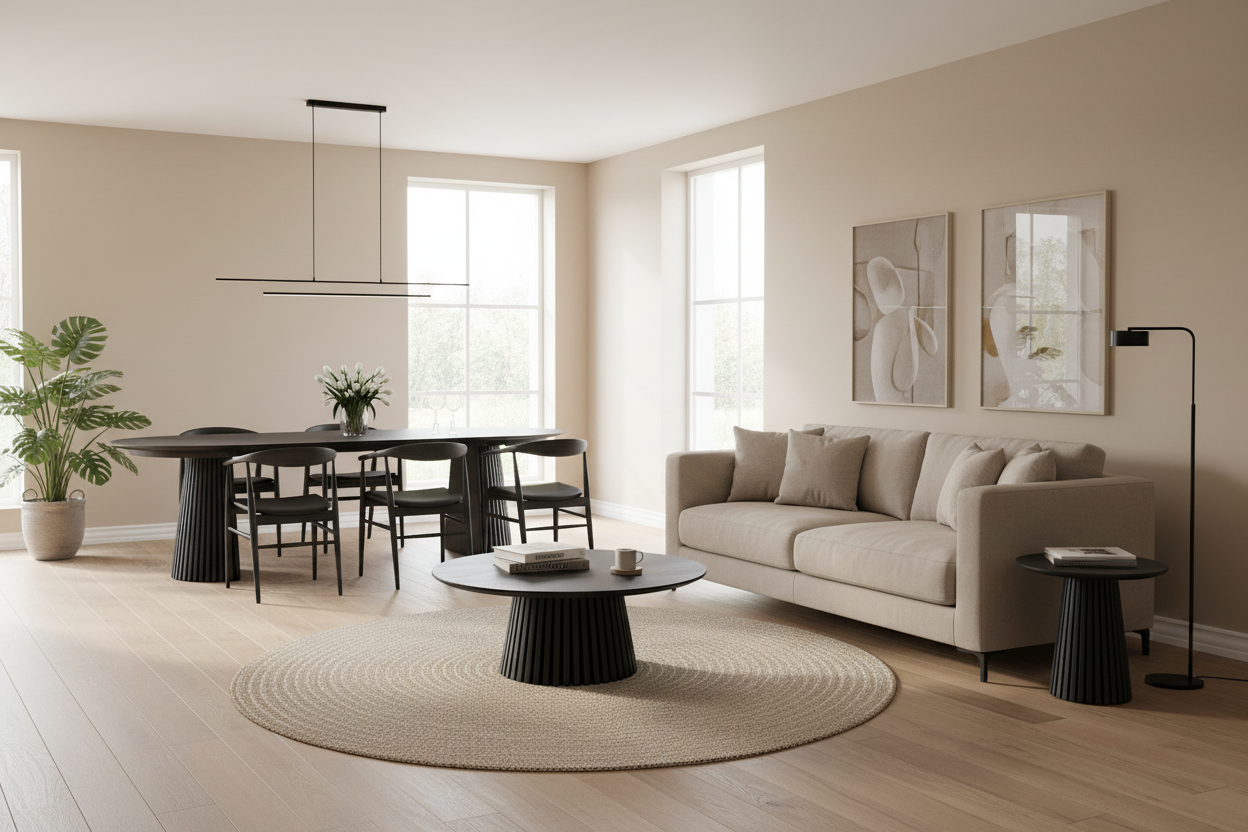 Osaka Serie in Schwarz - logischer Raumaufbau