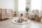 Rainbow Teppich Blau/Rot/Grau Lifestyle-Bild