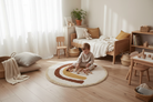 Rainbow Teppich Rot/Gelb/Grau Lifestyle-Bild