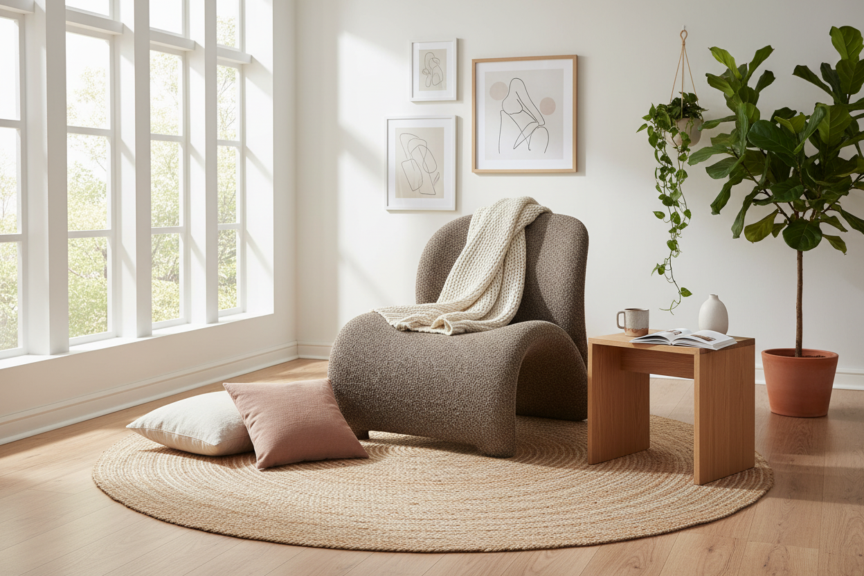 Sofia Design Sessel Braun Lifestyle